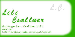 lili csallner business card